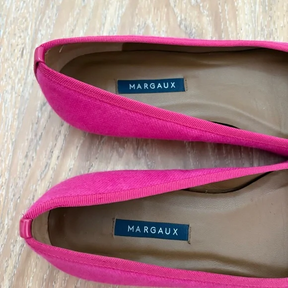 Margaux Pink Pointed Toe Bow Flats - Picture 3 of 6